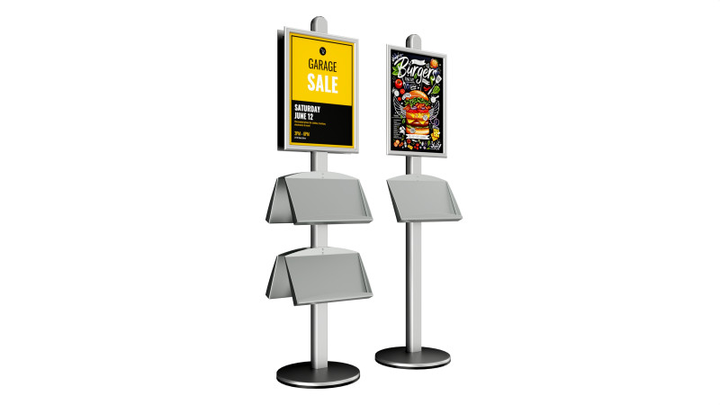 Poster Stand and Literature Holder 3D मॉडल .c4d .max .obj .3ds .fbx .stl .blend 