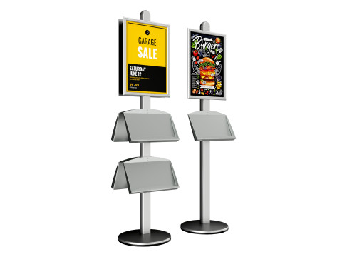 Poster Stand and Literature Holder Model 3D