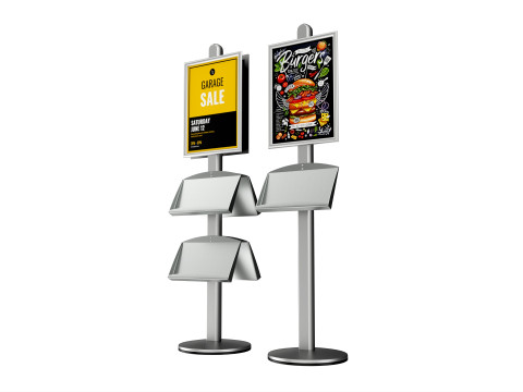 Poster Stand and Literature Holder 3D मॉडल