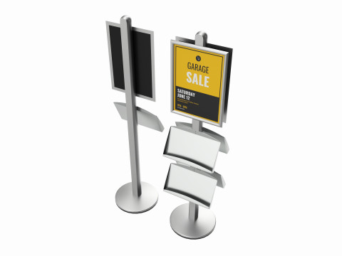 Poster Stand and Literature Holder 3D मॉडल