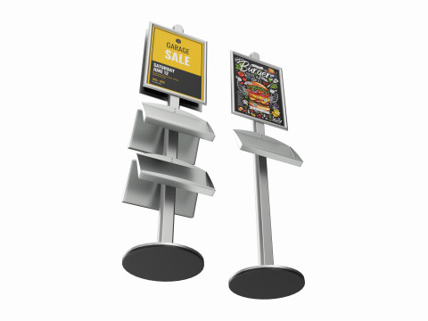 Poster Stand and Literature Holder 3D मॉडल