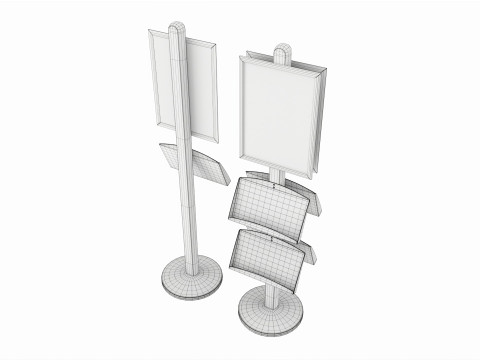 Poster Stand and Literature Holder 3D मॉडल