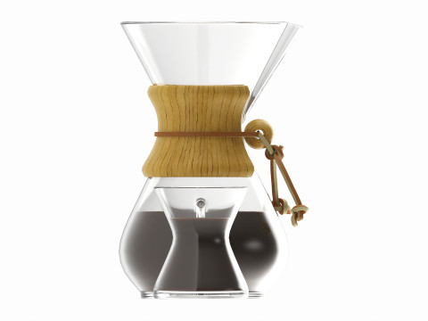 Pour-Over Coffeemaker with Glass Modèle 3D