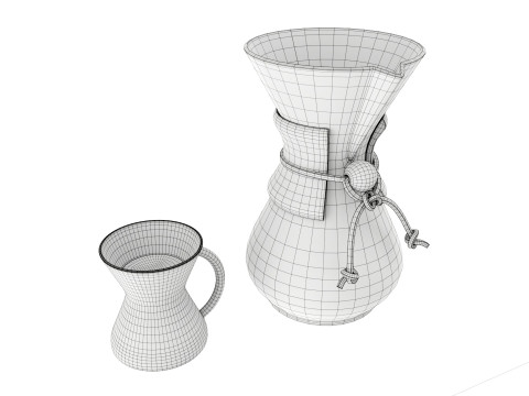 Pour-Over Coffeemaker with Glass Modèle 3D