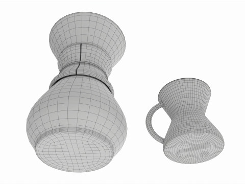 Pour-Over Coffeemaker with Glass Modèle 3D