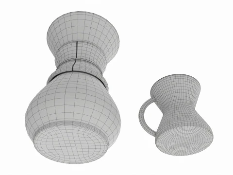Pour-Over Coffeemaker with Glass 3D Model