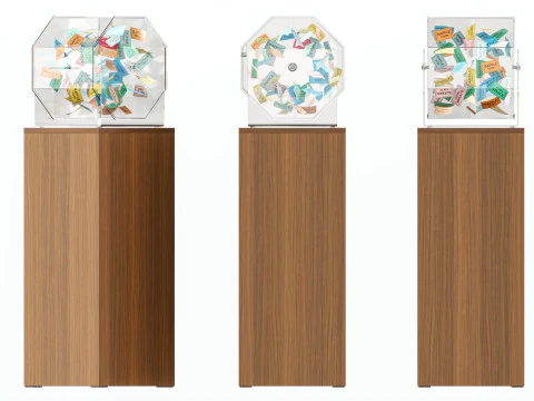 Stojak podłogowy na bęben loteryjny Model 3D