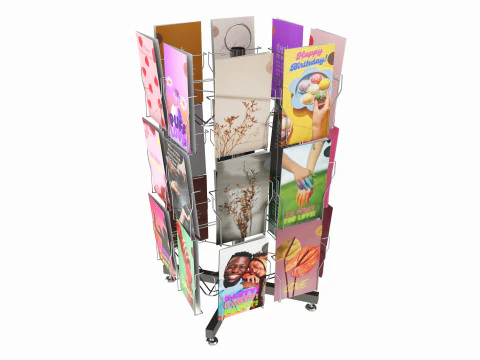 Expositor giratorio de postales Modelo 3D