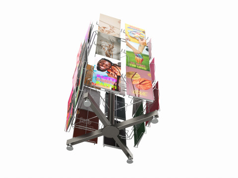 Rotating Postcard Display 3D Model