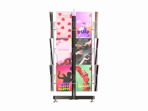 Rotating Postcard Display 3D Model