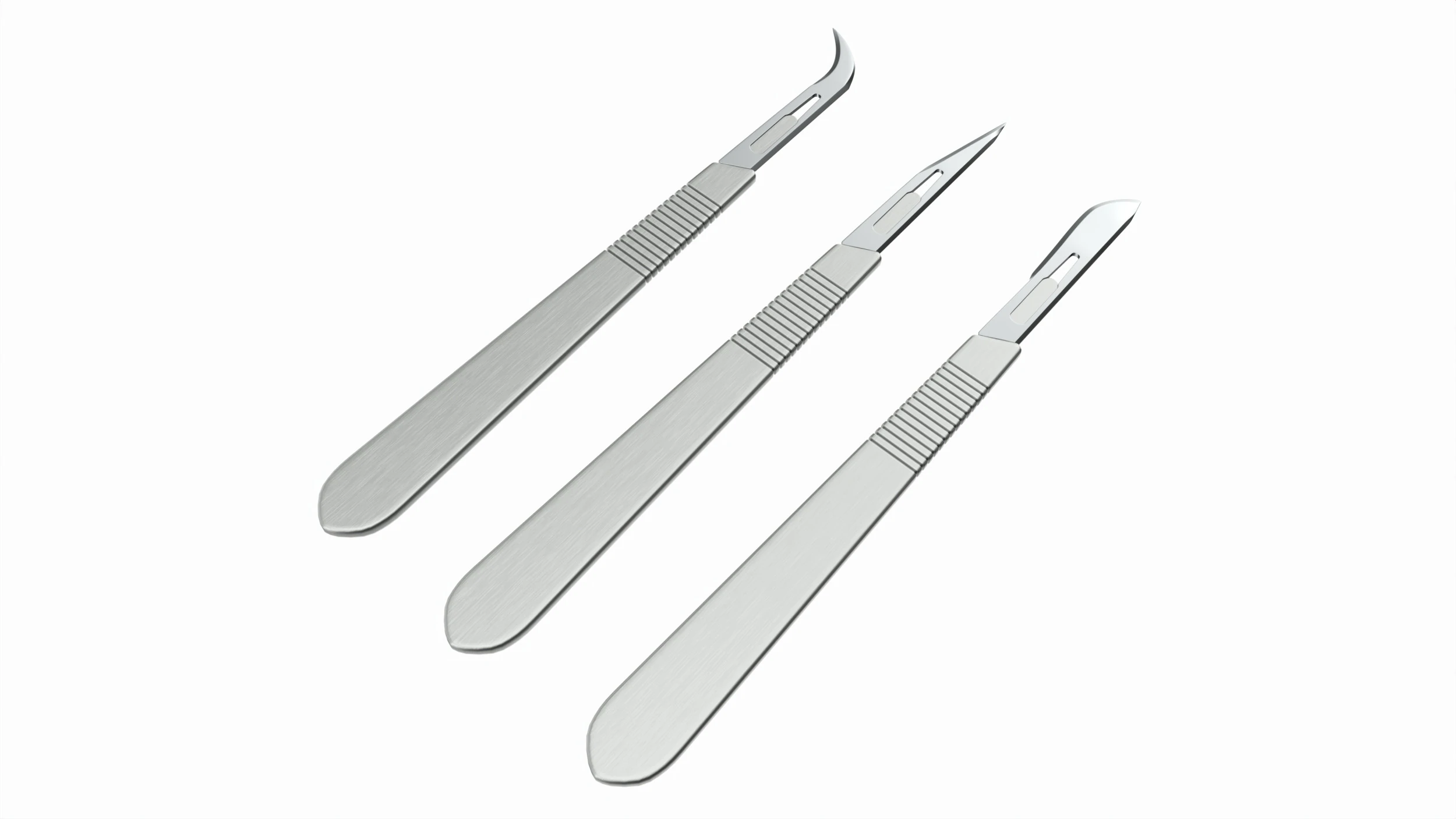 Scalpel handle and blade 3D Model .c4d .max .obj .3ds .fbx .stl .blend 