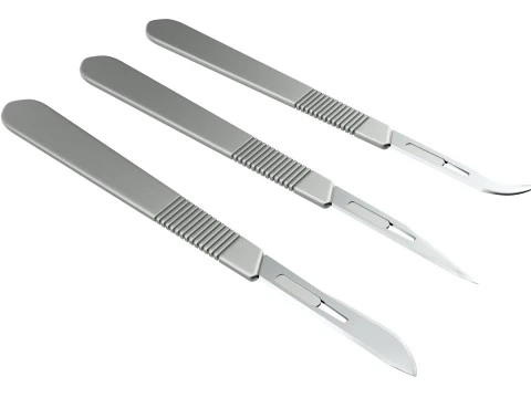 Scalpel handle and blade 3D Model