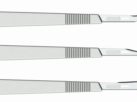 Scalpel handle and blade 3D 모델