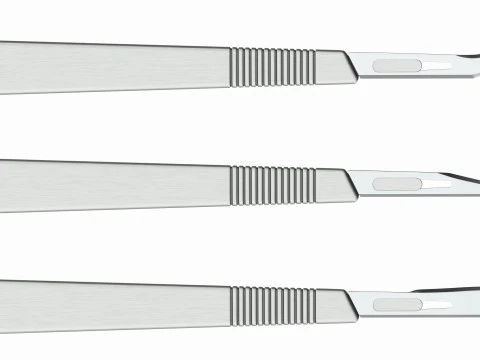 Scalpel handle and blade 3D Model