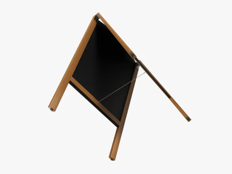 Sidewalk Chalkboard Sign 3D Model