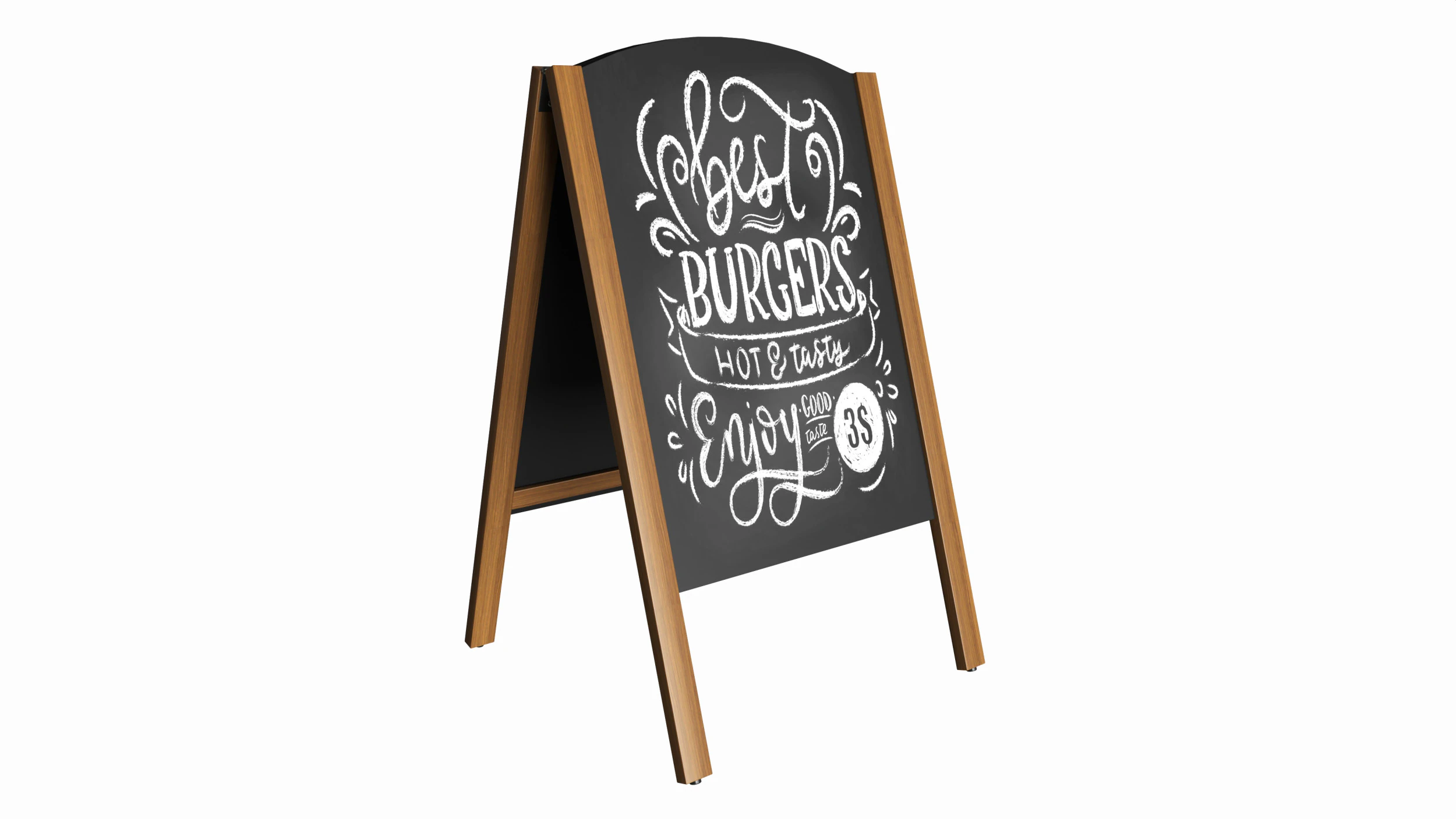 Sidewalk Chalkboard Sign 3D Model .c4d .max .obj .3ds .fbx .stl .blend 