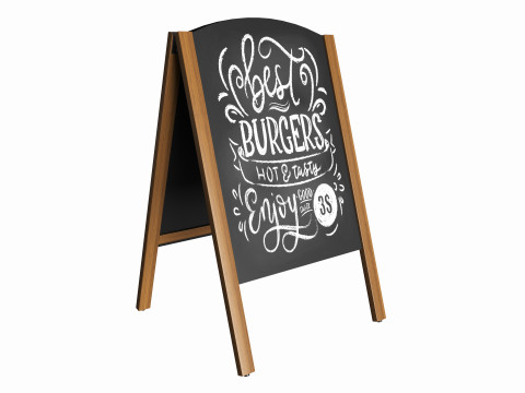 Sidewalk Chalkboard Sign Modelo 3D