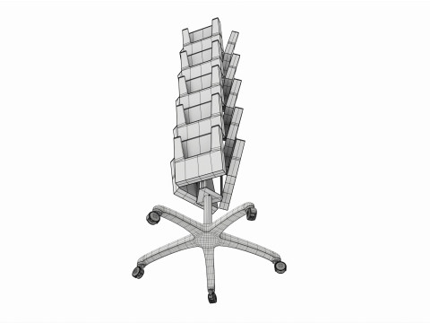 Spinning Magazine Rack 3D Model
