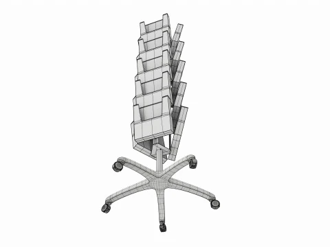 Spinning Magazine Rack 3D Model