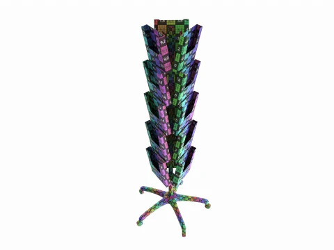 Spinning Magazine Rack 3D Model