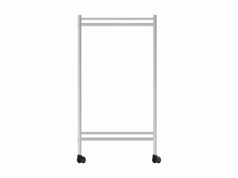 Stainless Steel 2 Shelf Medical Instrument Trolley Modèle 3D