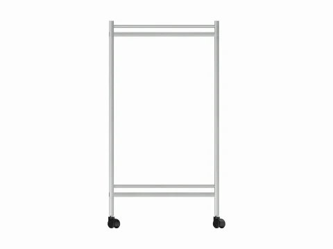 W&oacute;zek na instrumenty medyczne ze stali nierdzewnej z 2 p&oacute;łkami Model 3D