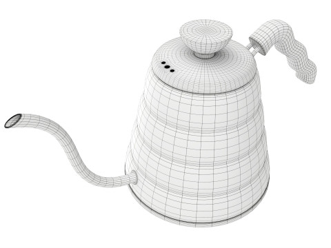 Steel drip pouring kettle 3D Model
