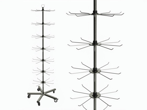 Store 7 Tier Spinner Display Rack for small packaged items Modelo 3D