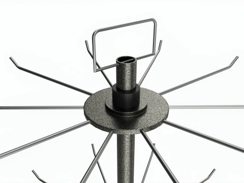 Store 7 Tier Spinner Display Rack for small packaged items 3D Model