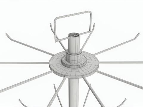 Store 7 Tier Spinner Display Rack for small packaged items Modèle 3D