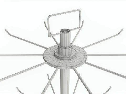 Store 7 Tier Spinner Display Rack for small packaged items 3D Model