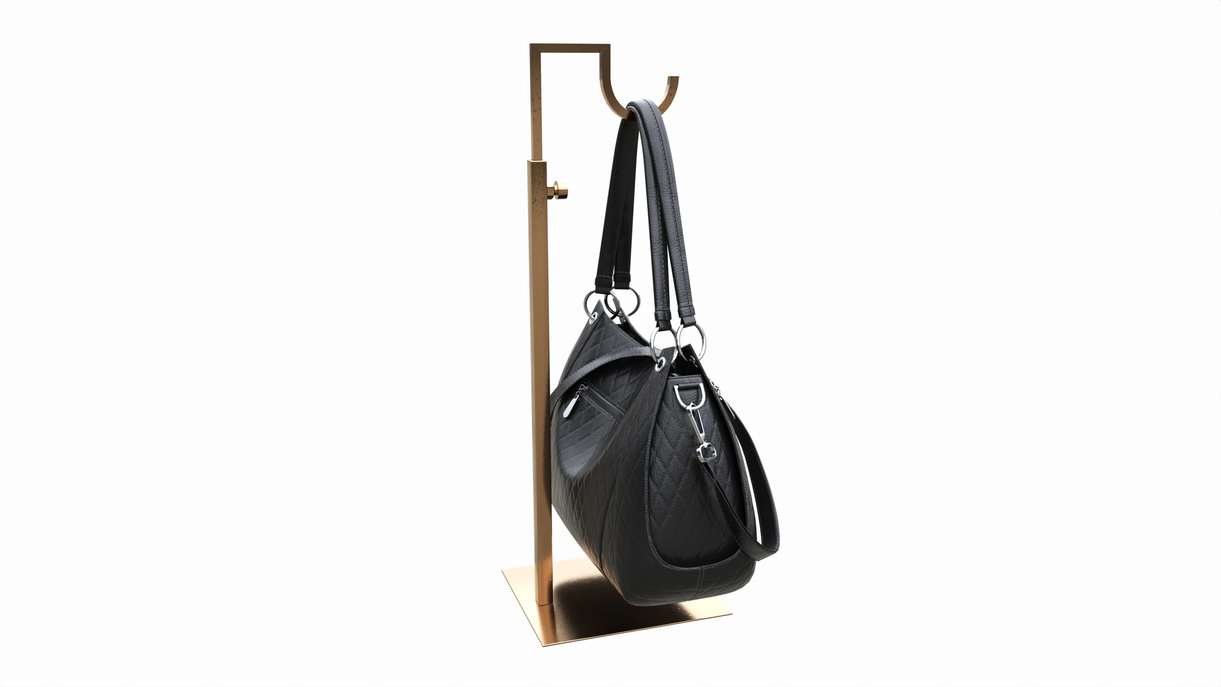 Store Adjustable Handbag Display Rack 3D Model .c4d .max .obj .3ds .fbx .stl .blend 
