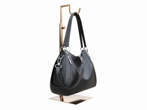 Store Adjustable Handbag Display Rack Model 3D
