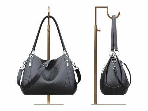 Store Adjustable Handbag Display Rack 3D Model