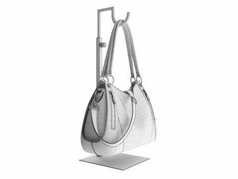 Store Adjustable Handbag Display Rack Model 3D