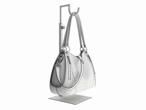 Store Adjustable Handbag Display Rack 3D Model