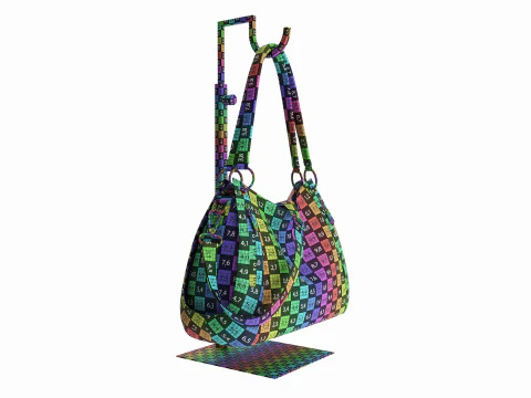 Store Adjustable Handbag Display Rack 3D Model