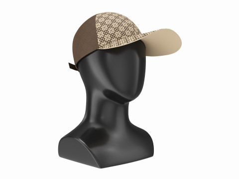 Store display mannequin head with Baseball cap Modelo 3D