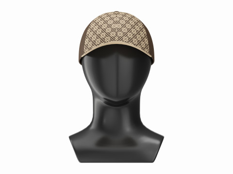 Store display mannequin head with Baseball cap 3D मॉडल
