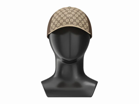 Store display mannequin head with Baseball cap 3D Model