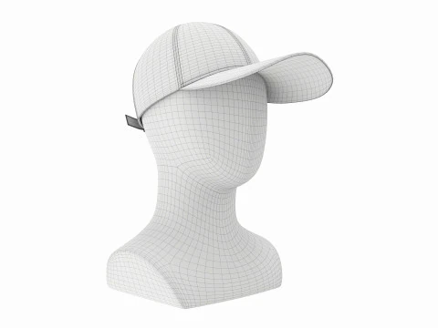 Store display mannequin head with Baseball cap 3D Model