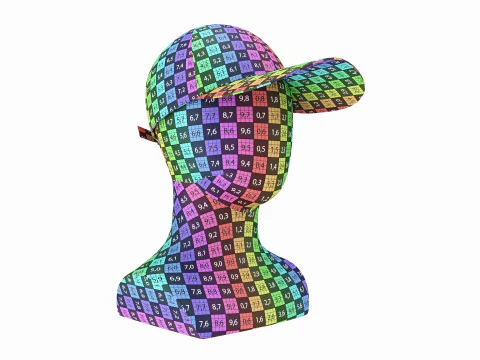 Store display mannequin head with Baseball cap 3D Model