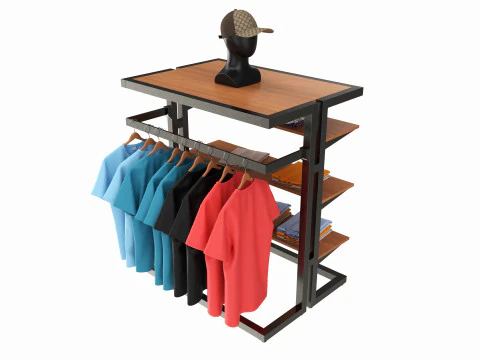 Store Island Merchandiser Display System 3D Model