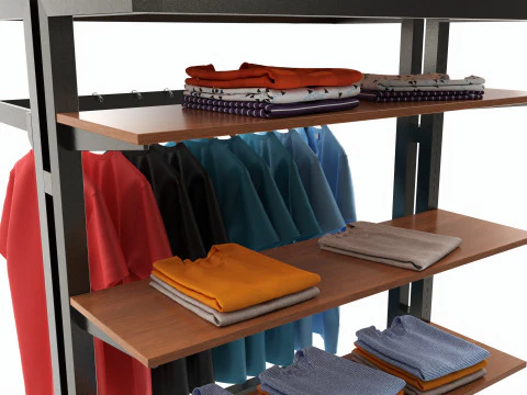 Store Island Merchandiser Display System 3D Model