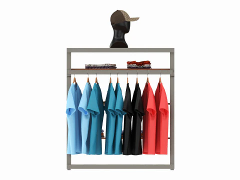 Store Island Merchandiser Display System 3D Model