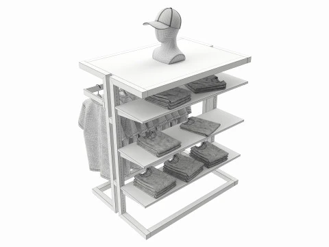 Store Island Merchandiser Display System 3D Model