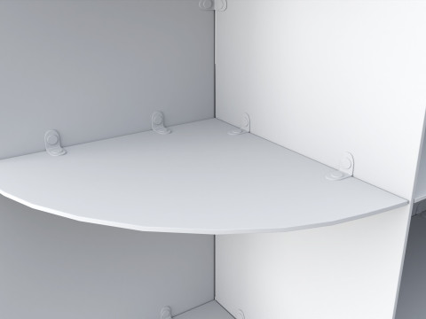Store oval glass double sided display shelf Modelo 3D