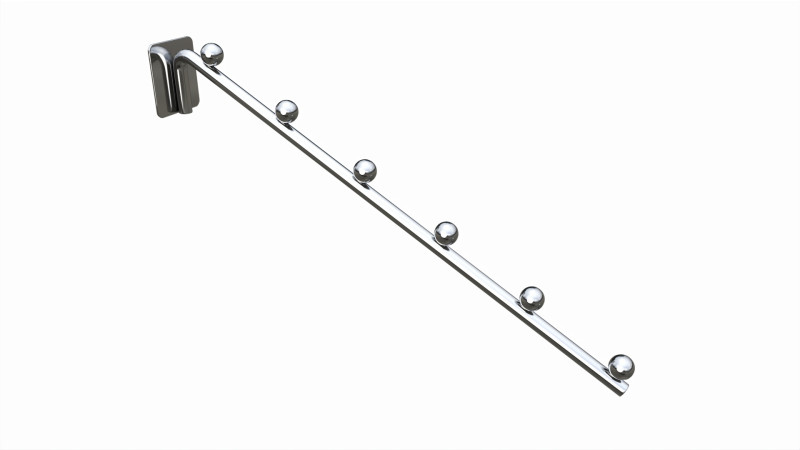 Store pegboard 6 ball waterfall faceout hook Model 3D .c4d .max .obj .3ds .fbx .stl .blend 