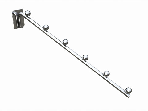 Store pegboard 6 ball waterfall faceout hook 3D Model