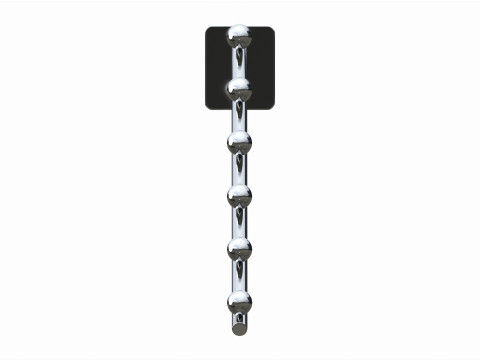 Store pegboard 6 ball waterfall faceout hook Model 3D